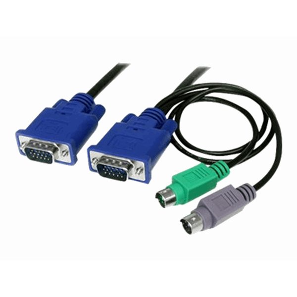 1.8m 3-in-1 Ultra Thin PS/2 KVM Cable