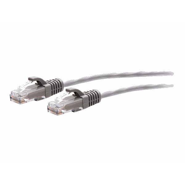 1ft/0.3m Cat6a Slim Patch 28AWG Gray