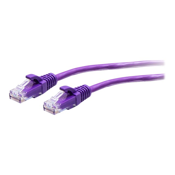 1FT/0.3M CAT6A SLIM PATCH 28AWG PURPLE