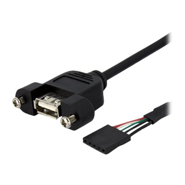 1ft Motherboard to Panel Mount USB Cable
