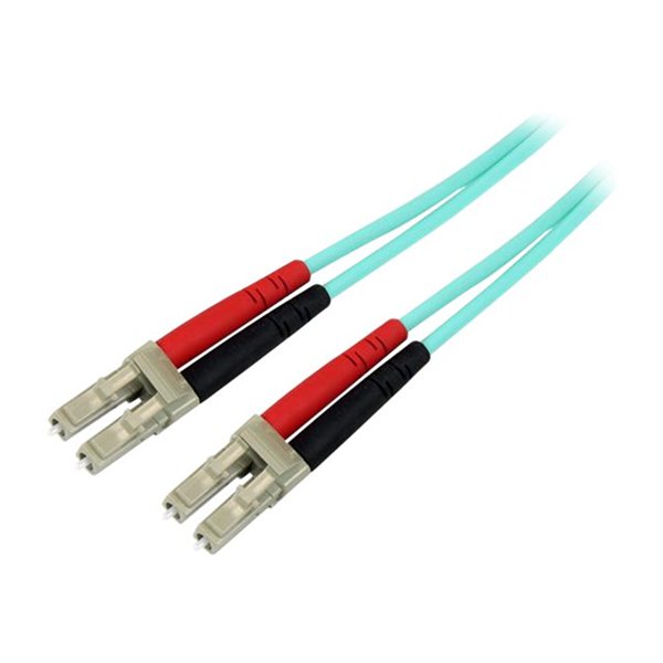 1m 10 Gb Aqua Fiber Patch Cable LC/LC