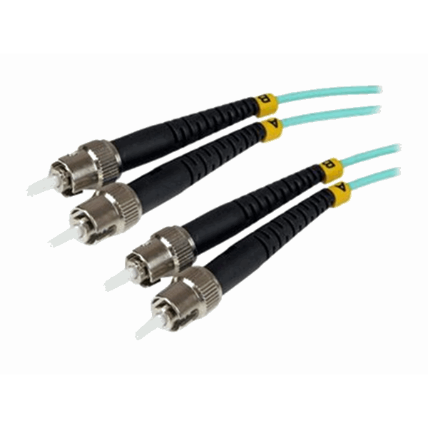 1m 10 Gb Aqua Fiber Patch Cable ST/ST