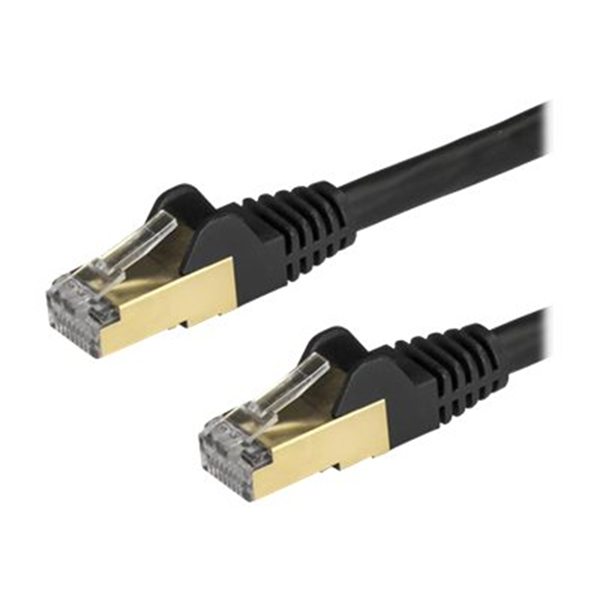 1m Black Cat6a Ethernet Cable - STP