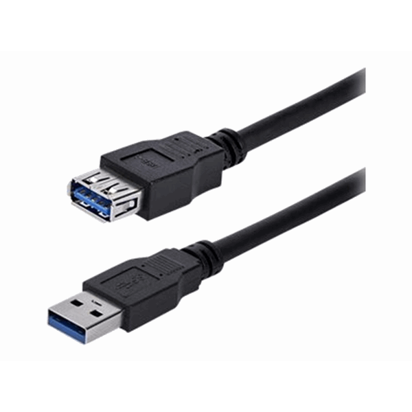 1m Black USB 3.0 Extension Cable M/F