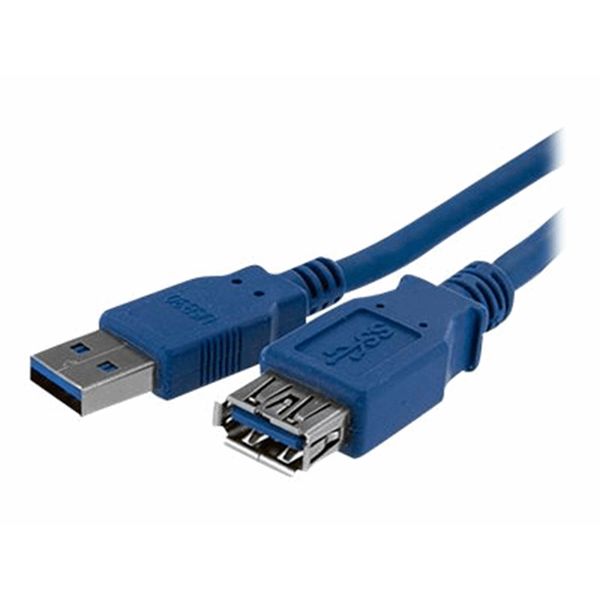 1m Blue USB 3.0 Extension Cable M/F