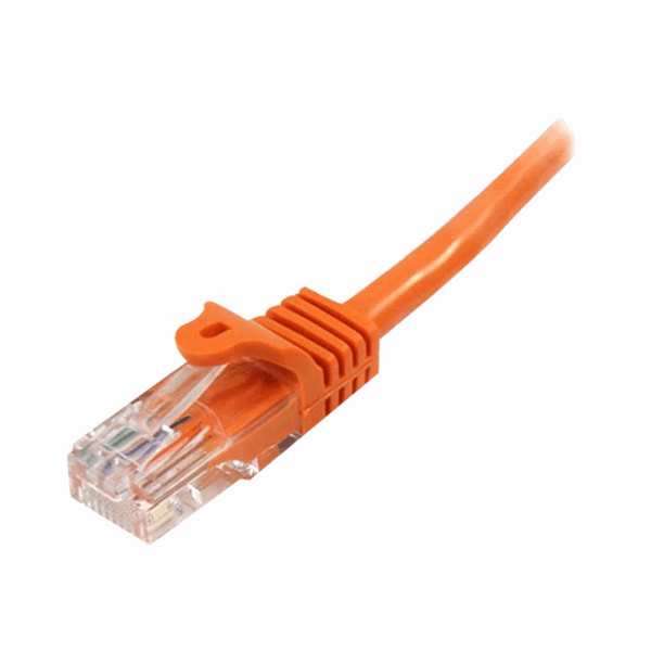 1m Orange Snagless UTP Cat5e Patch Cable