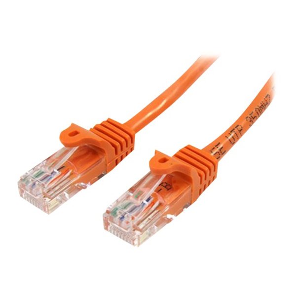 1m Orange Snagless UTP Cat5e Patch Cable