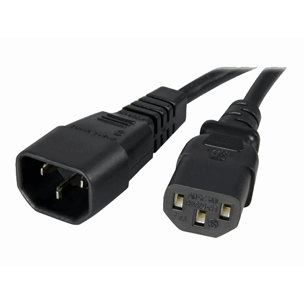 1m PC Power Cord Extension C14 to C13