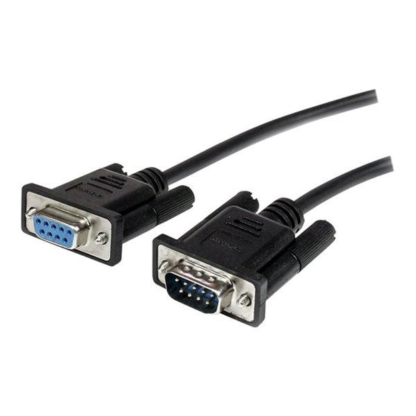1m Straight Through Serial Cable M/F BK