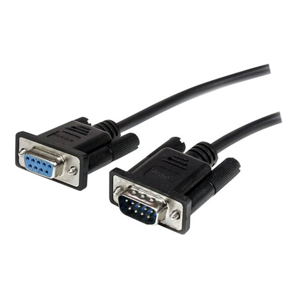 1m Straight Through Serial Cable M/F BK