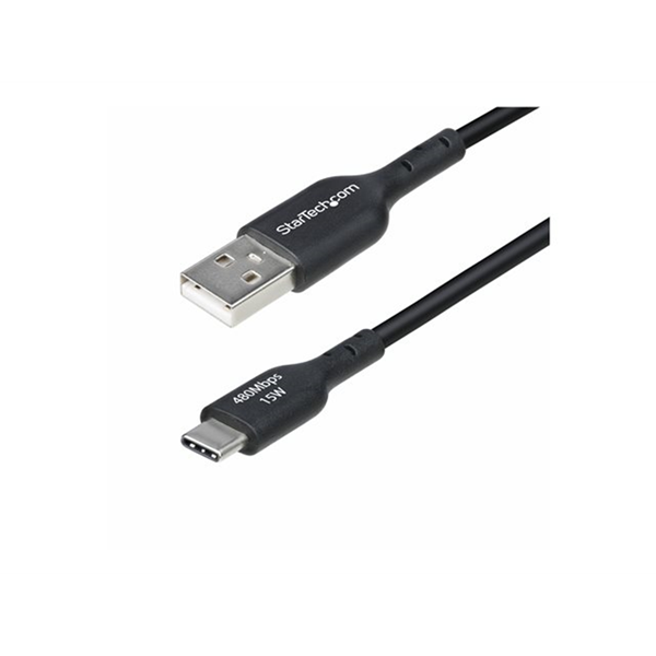 1m USB-A to USB-C Charging Cable Black