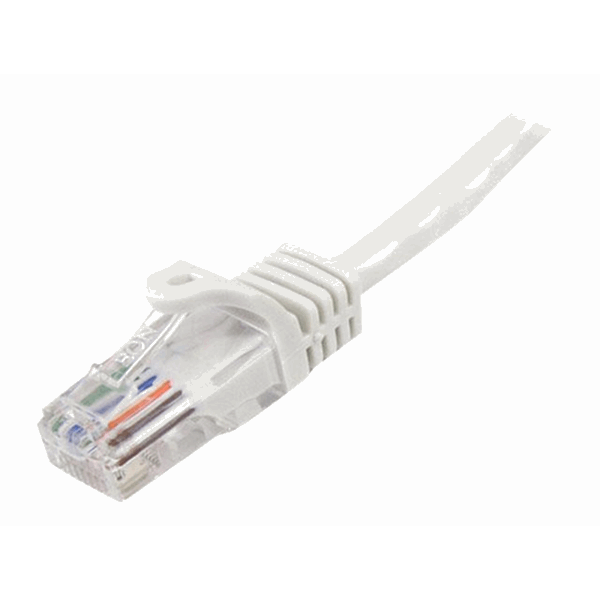 1m White Snagless UTP Cat5e Patch Cable