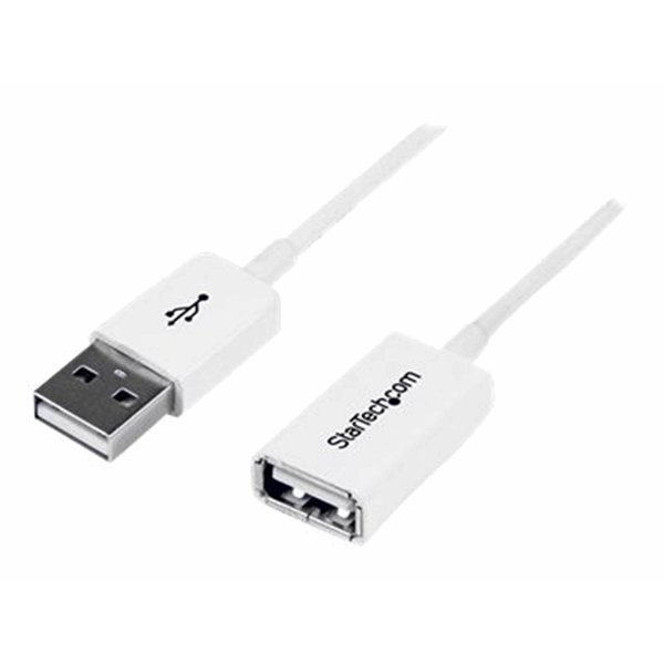 1m White USB 2.0 Extension Cable - M/F