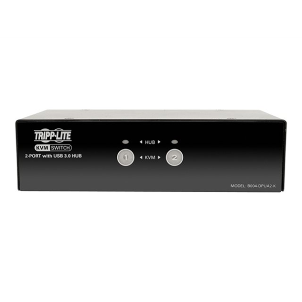 2-Port DisplayPort KVM Switch with Audio Cables and USB 3.0 SuperSpeed Hub