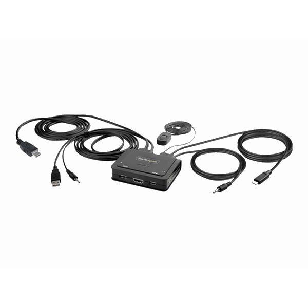 2-Port Hybrid Cable KVM Switch 4K HDMI 2-Port Hybrid Cable KVM Switch 4K HDMI