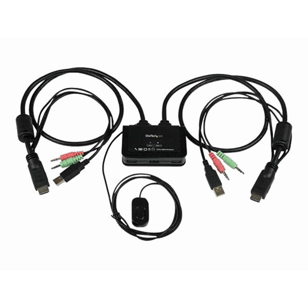2 Port USB HDMI Cable KVM Switch