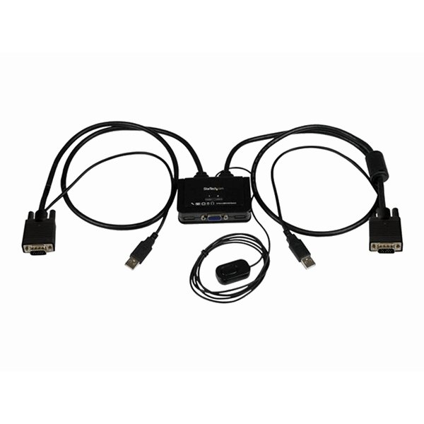 2 Port USB VGA Cable KVM Switch