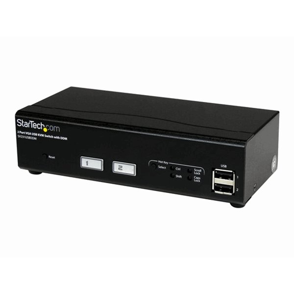 2 Port USB VGA KVM Switch with DDM