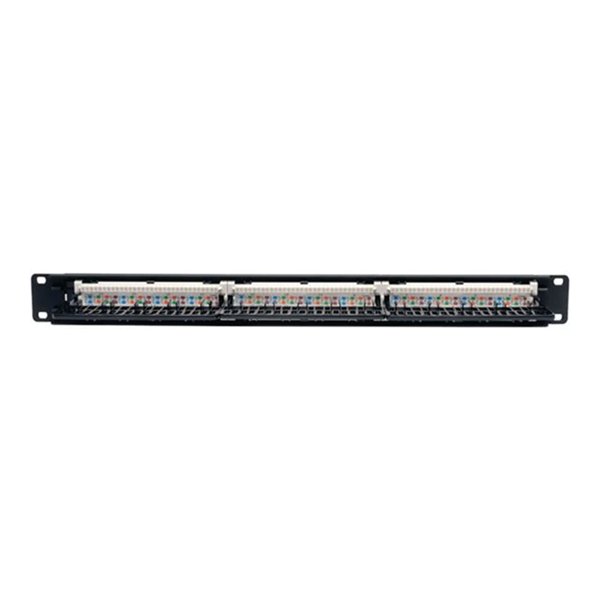 24-Port 1U Rack-Mount Cat5e 110 Patch Panel 568B RJ45 Ethernet TAA