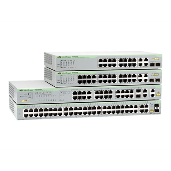 24  Port Fast Ethernet WebSmart Switch with 4 uplink ports (2  x 10/100/1000T and  2 x SFP-10/100/1000T Combo ports)