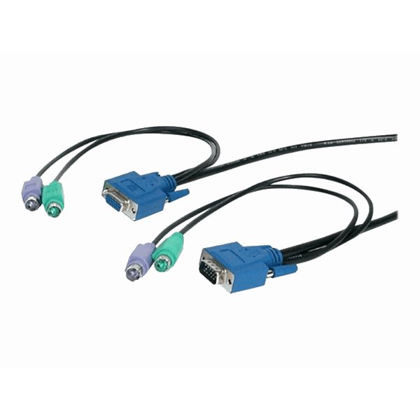 25FT. 75 Mts. PS/2-style 3-in-1 HQ KVM
