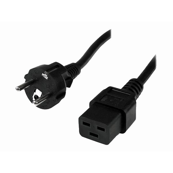 2m Computer Power Cord - Schuko to C19