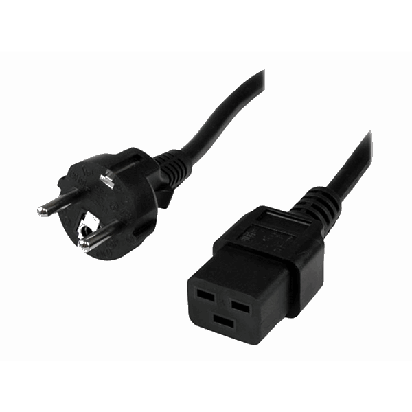 2m Computer Power Cord - Schuko to C19