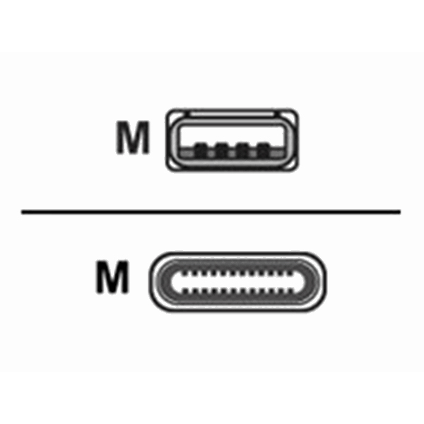 2m USB 3 Type Angled C to A 2m USB 3 Type Angled C to A