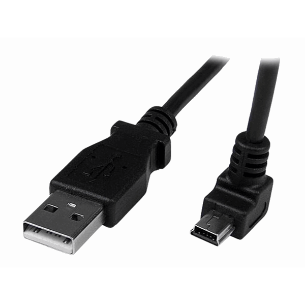 2m USB to Down Angle Mini USB Cable