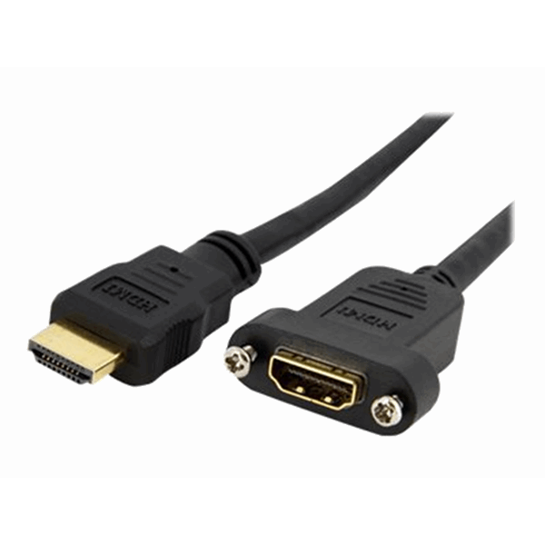 3 ft HDMI Cable for Panel Mount - F/M