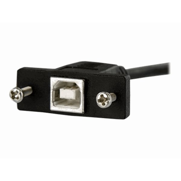 3 ft Panel Mount USB Cable B to B - F/M