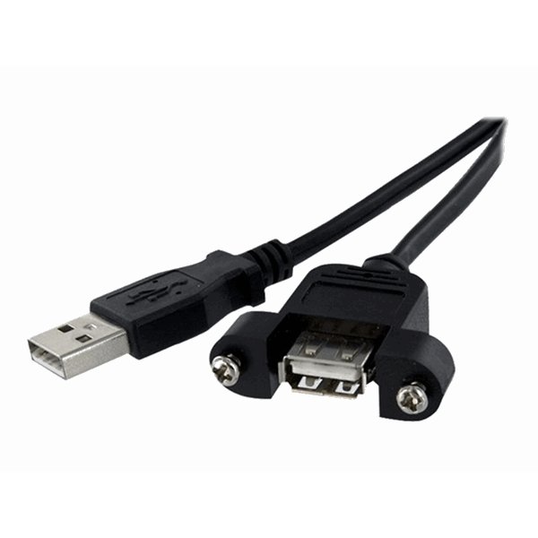 30cm Panel Mount USB Cable A to A - F/M