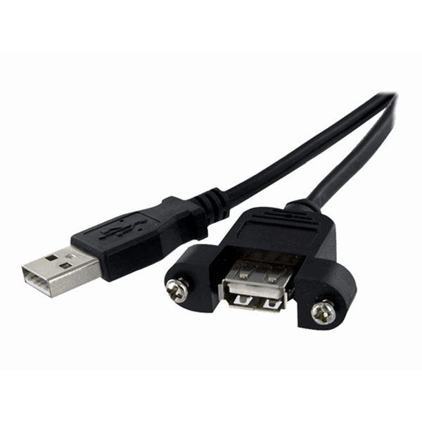 30cm Panel Mount USB Cable A to A - F/M