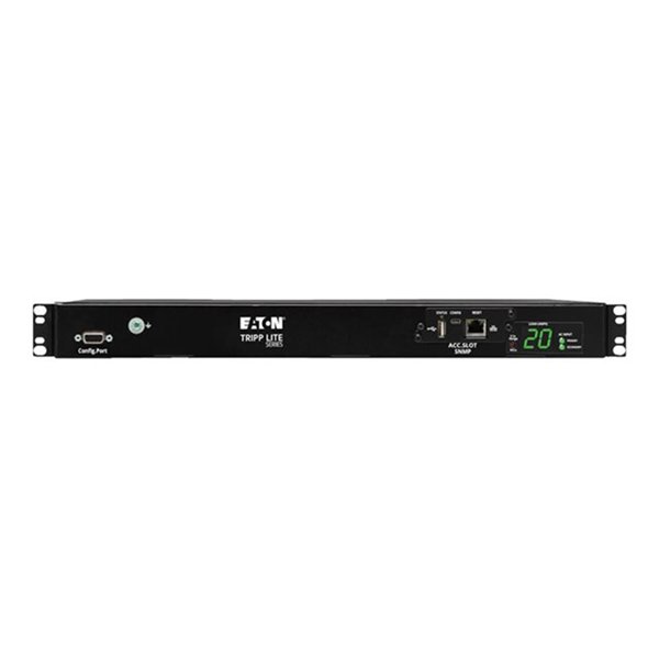 3.8kW Single-Phase Switched Automatic Transfer Switch PDU Two 200-240V C20 Inlets 8 C13 & 2 C19 Outputs 1U TAA