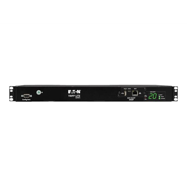 3.8kW Single-Phase Switched Automatic Transfer Switch PDU Two 200-240V C20 Inlets 8 C13 & 2 C19 Outputs 1U TAA