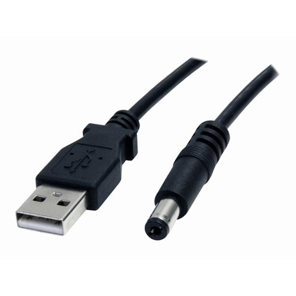 3ft USB to Type M Barrel DC Power Cable