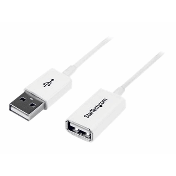 3m White USB 2.0 Extension Cable - M/F 3m White USB 2.0 Extension Cable - M/F