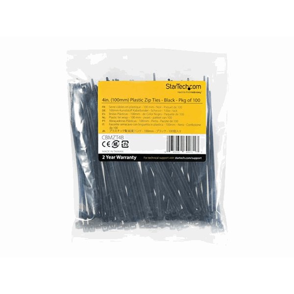 4" Cable Zip Ties UL Listed 100 Pack
