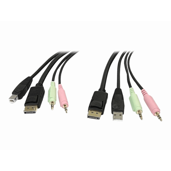 4-in-1 USB DisplayPort KVM Switch Cable