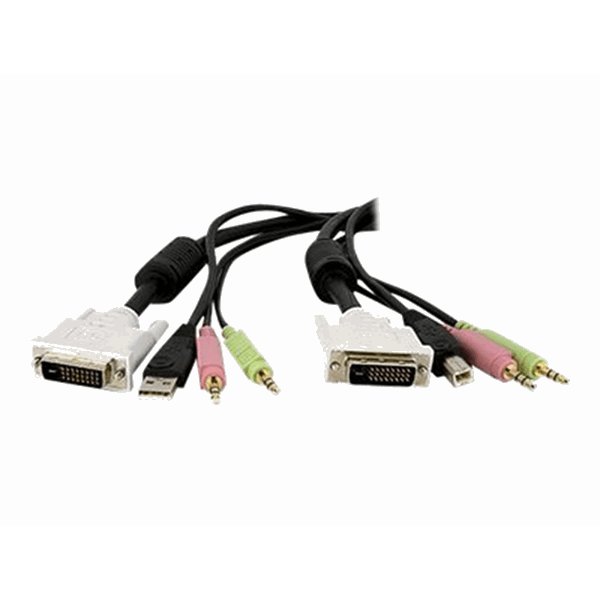 4-in-1 USB DVI KVM Switch Cable w/Audio