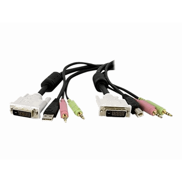 4-in-1 USB DVI KVM Switch Cable w/Audio