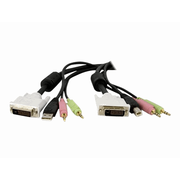 4-in-1 USB DVI KVM Switch Cable w/Audio
