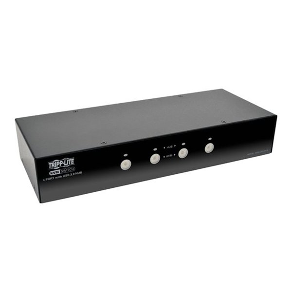 4-Port DisplayPort KVM Switch with Audio Cables and USB 3.0 SuperSpeed Hub