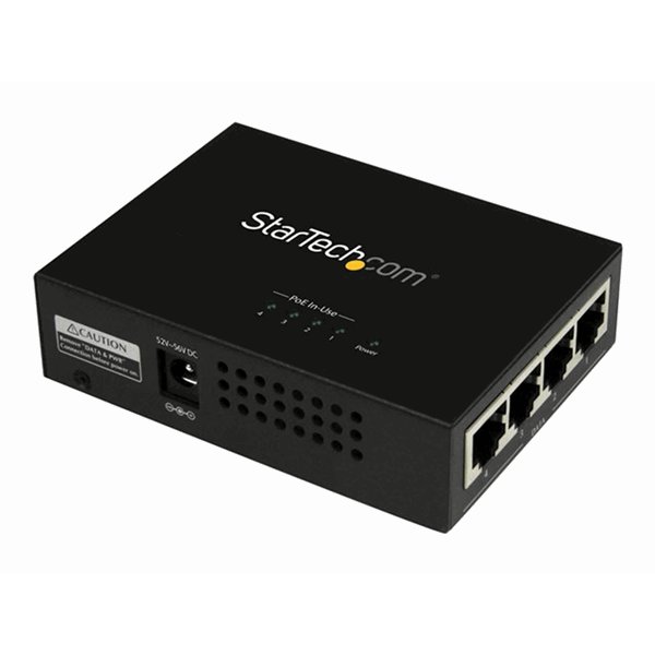 4 Port Gigabit Midspan - PoE+Injector
