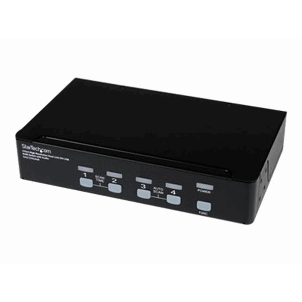 4 Port High Res USB DVI Audio KVM Switch