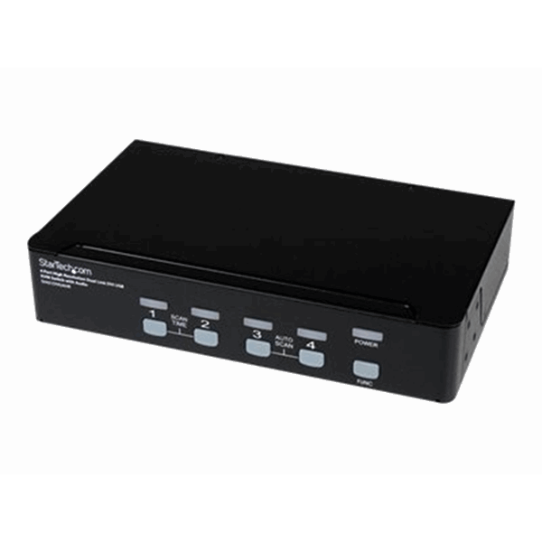 4 Port High Res USB DVI Audio KVM Switch