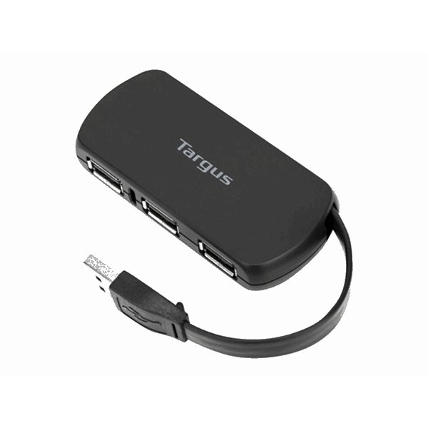 4 Port USB 2.0 Hub Black