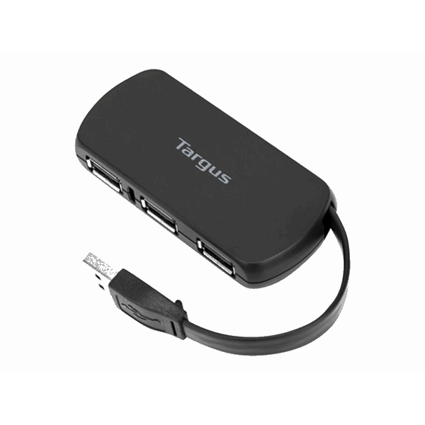 4 Port USB 2.0 Hub Black