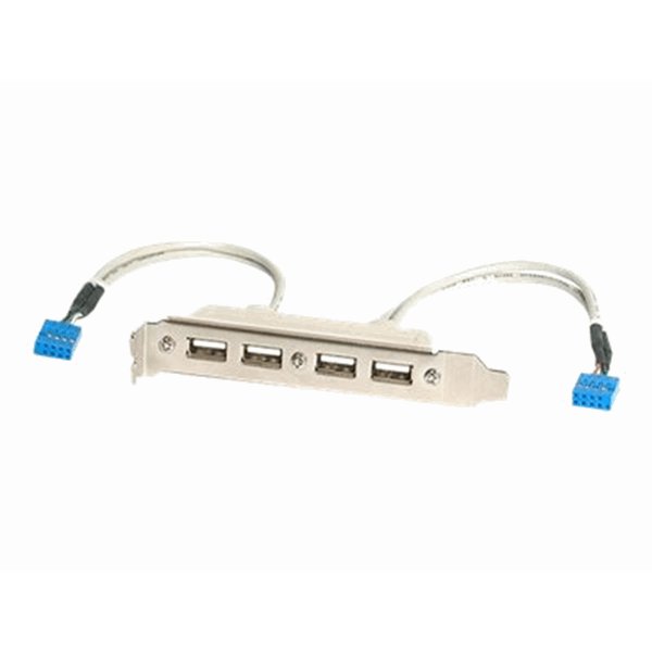 4 Port USB A Female Slot Plate Adapter