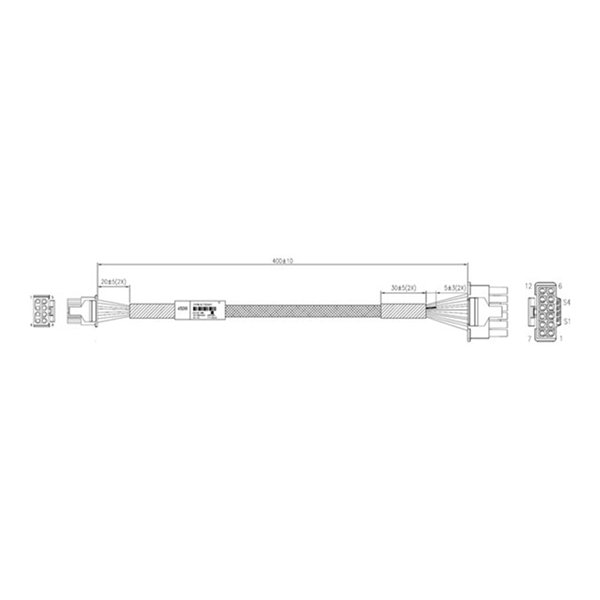 400mm 2x6+4 H100 GPU Power Cable